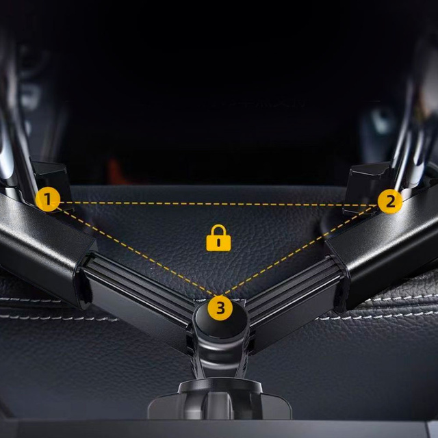 Alogy Uchwyt do samochodu na telefon/ tablet 4.7-12.9" Car Headrest Holder na zagłówek czarny