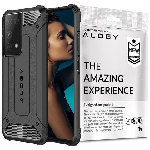 Alogy Etui na telefon Hard Armor do Samsung Galaxy S21 Ultra szare