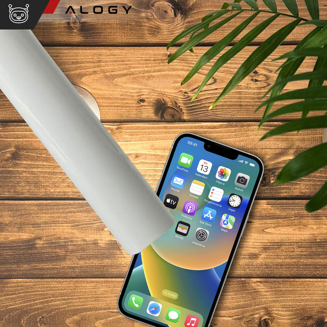 Alogy Lampka LED nocna biurkowa 2w1 Lampa i Latarka 3 tryby Bezprzewodowa Regulacja światła Biała
