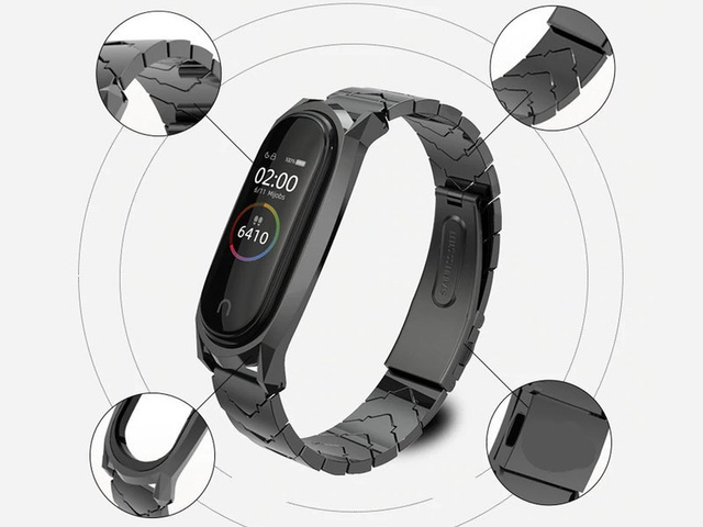  Mijobs V-Style GT bransoleta bransoletka do Xiaomi Mi Band 3/4 czarna