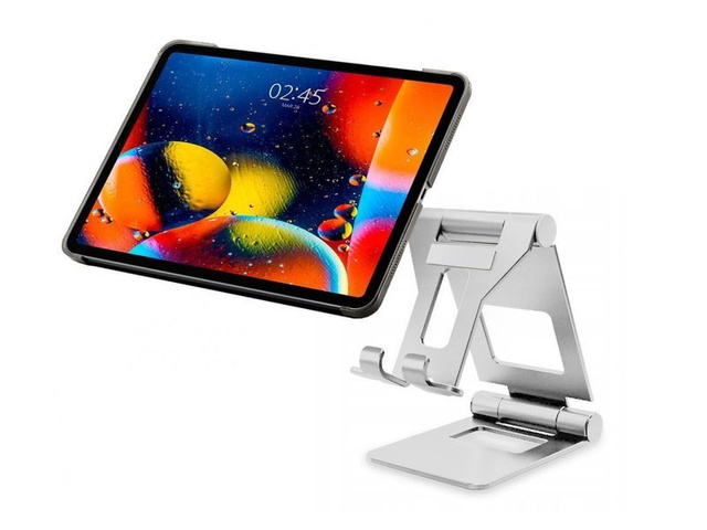 Podstawka uchwyt na biurko stojak na tablet telefon 12" Alogy Srebrny