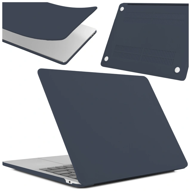 Etui do Apple Macbook Air 13.6 2022-2025 (M2/M3/M4) – elastyczna, matowa obudowa ochronna, lekka i odporna – Alogy AirGuard™ Granatowy