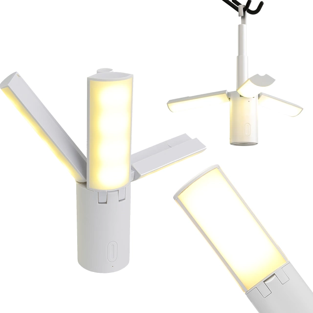 Lampa Zewnętrzna LED z Haczykiem 4000mAh 12h, Przenośna, Energooszczędna, Ogrodowa, Kempingowa i Domowa Alogy OutdoorLamp™ – Biała