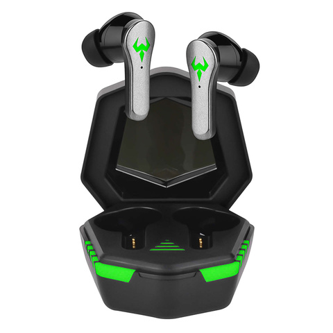 Alogy Słuchawki bezprzewodowe Bluetooth 5.2 TWS 9D EarPhones z stacją dokującą z mikrofonem PowerBank dla graczy Czarne