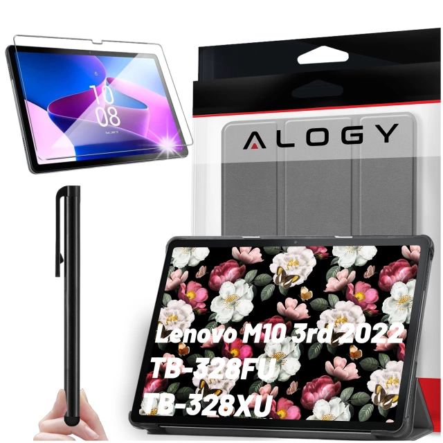 Etui na tablet Lenovo Tab M10 3gen 3 GEN 10.1 2022 TB328FU TB328XU obudowa Case Alogy Book Cover Szare