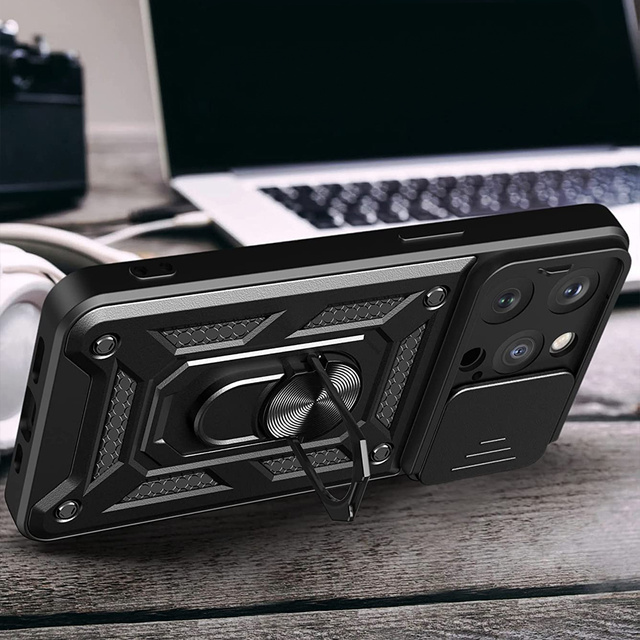 Alogy Camshield Stand Ring Etui na telefon z osłonką na aparat do Apple iPhone 14 Pro