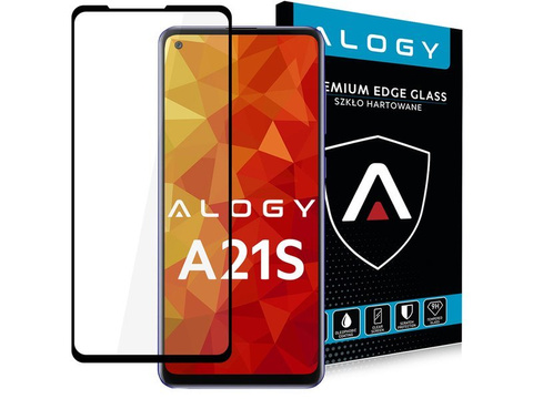 Alogy Szkło na telefon case friendly Full Glue do Samsung Galaxy A21S czarne