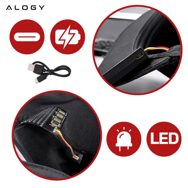 Czapka z daszkiem z oświetleniem LED RGB Piksele bluetooth Alogy PixelCap™ led telefon komórkowy sterowana aplikacją pixel Czarna
