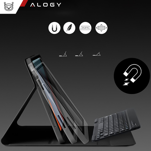 Alogy Etui z klawiatura bezprzewodowa Keyboard Case z miejscem na rysik do Apple iPad 10.9 2022 Czarne