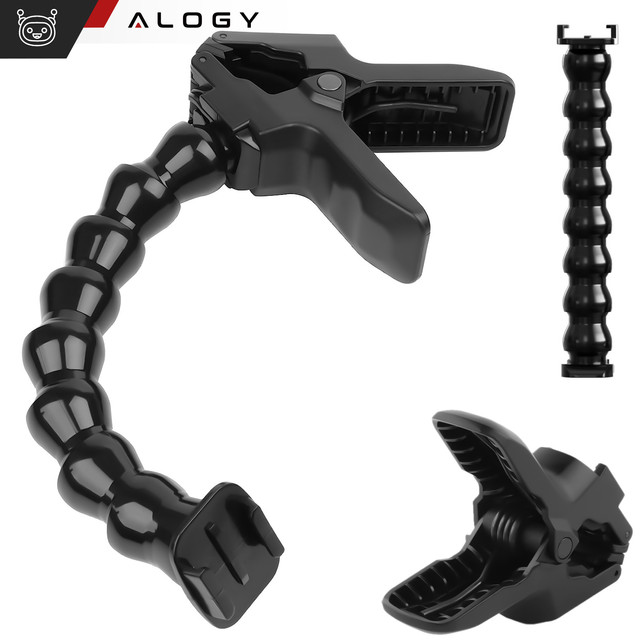 Alogy 2w1 Uchwyt do GoPro do Blatu biurka poręczy roweru Mocowanie do kamerki sportowej telefonu Czarny