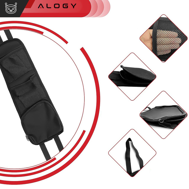2x Alogy Organizer samochodowy boczny na fotel przedni auta etui osłona do samochodu czarny