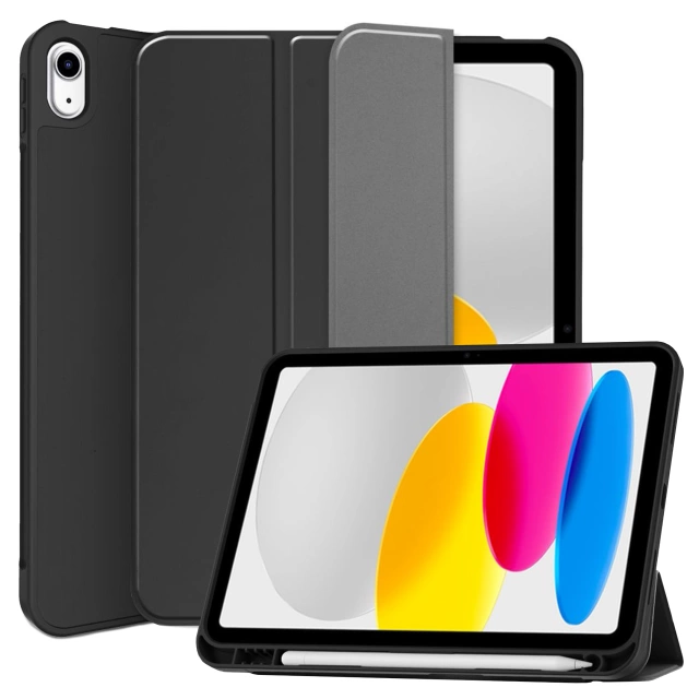 Etui ochronne Alogy Book Cover Pencil Case obudowa z miejscem na rysik do Apple iPad Air 7/6 2025/2024 11", iPad Air 5/4 2022/2020 10.9" Czarne