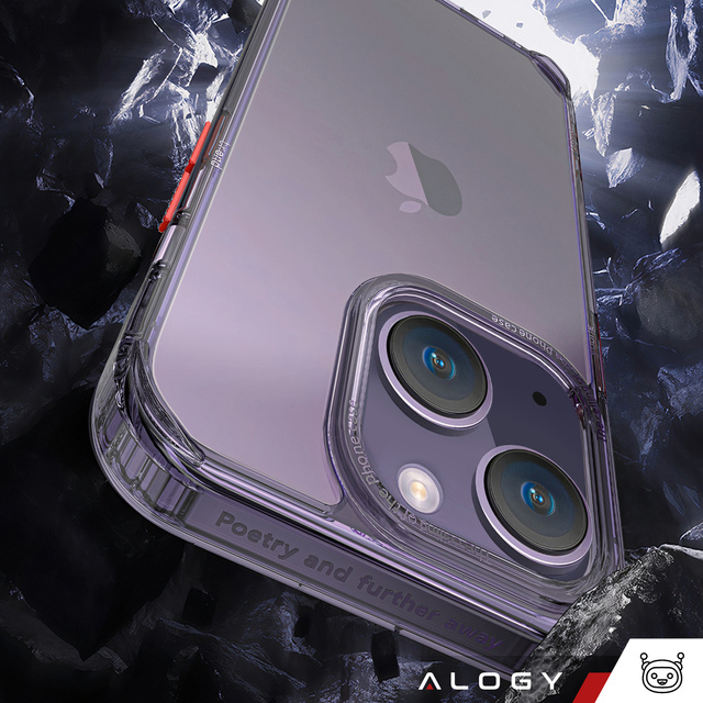 Alogy Protective Case Etui na telefon obudowa ochronna do Apple iPhone 14 Czarno-przezroczyste