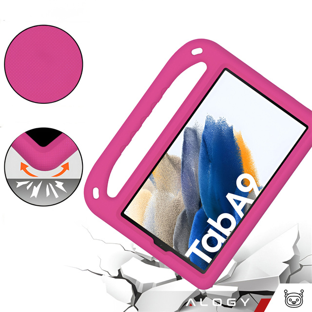 Etui do Samsung Galaxy Tab A9 2023 8.7" X110 / X115 dla dzieci na tablet Alogy Kids Case with Holder Różowe