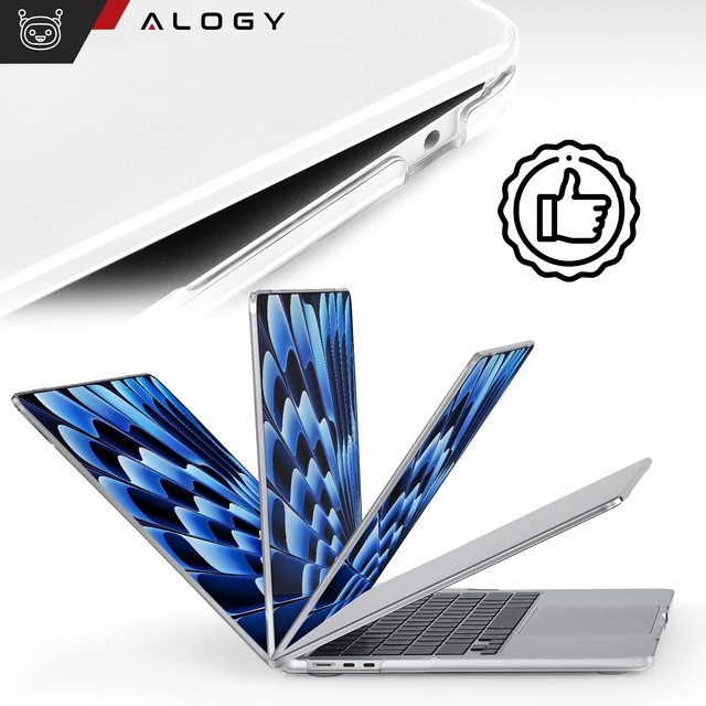 Alogy Etui do Macbook Air 15 M2 2023 A2941 Case obudowa pokrowiec Clear Hard Cover Przezroczyste
