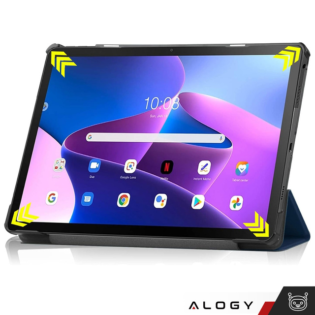 Alogy Etui na tablet do Lenovo Tab M10 Plus 3 Gen 10.6” 2022 TB128XU TB125FU Book Cover Case Granatowe