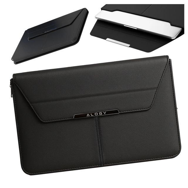 Torba na laptopa Alogy FlexCase Pro wielofunkcyjna rozkładana z podstawką i podkładką na myszkę do Macbooka 13/  14" Czarna