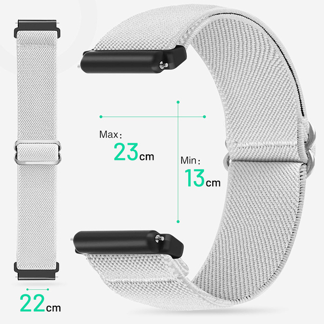 Alogy Nylon opaska do zegarka Smartwatcha Pasek elastyczny Uniwersalny nylonowy 22mm Biały