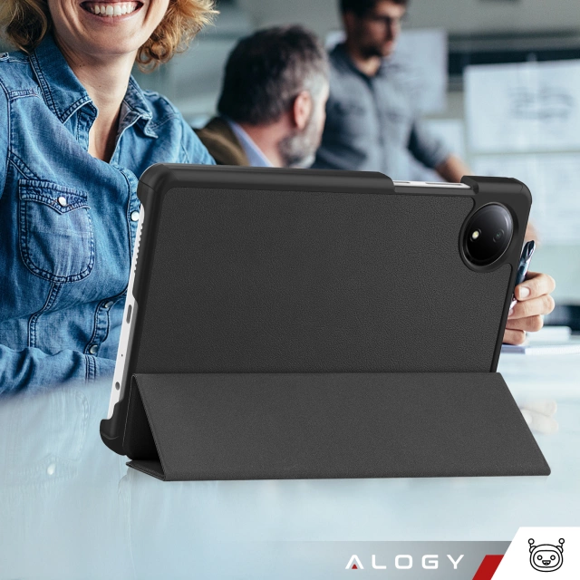 Etui ochronne do Redmi Pad SE 8.7" 4G Alogy Book Cover Case obudowa na tablet Czarne + Szkło i rysik