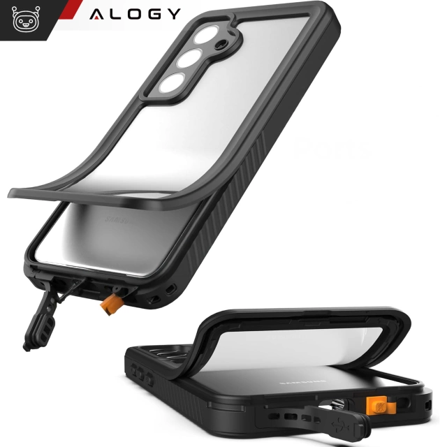 Etui Wodoodporne do Samsung Galaxy S25 Alogy HydroArmor™ IP68 Case z przezroczystym tyłem Pancerna obudowa 360