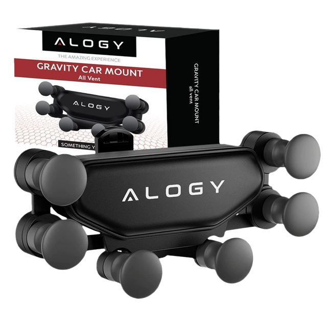 Alogy uchwyt grawitacyjny Gravity samochodowy do kratki Czarny