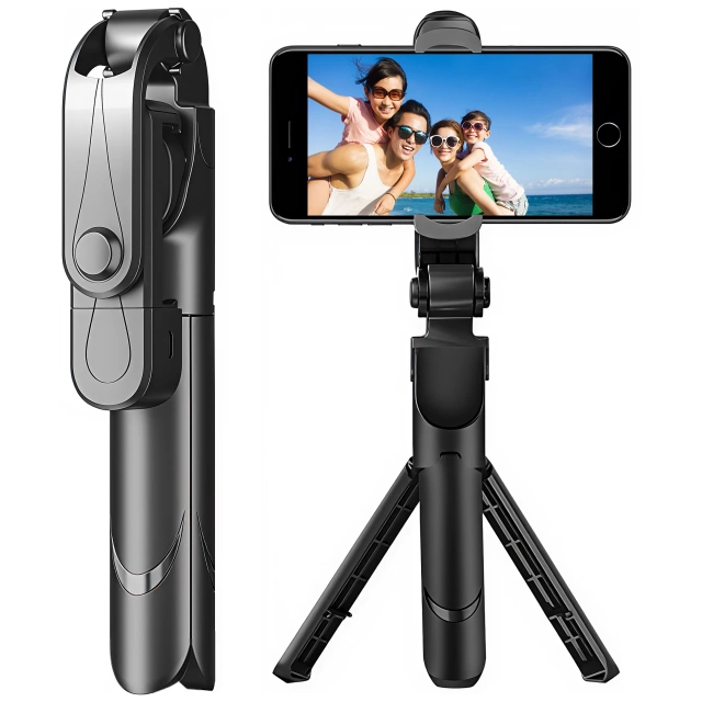 Selfie stick Alogy Tripod Stand Uchwyt ze statywem na telefon z pilotem Bluetooth Czarny
