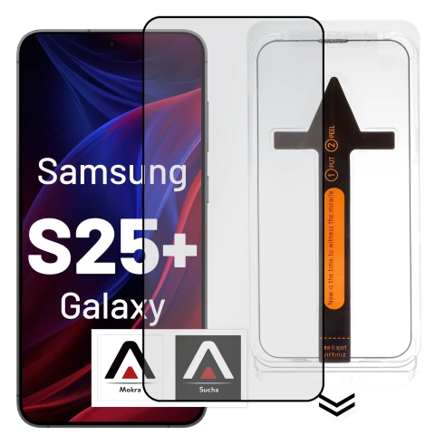 Szkło hartowane do Samsung Galaxy S25 Plus ochronne szkiełko na ekran 9H Alogy EasyShield™️ z ramką montażową