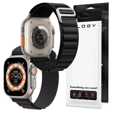 Alogy Pasek do Apple Watch 4/5/6/7/8/SE (38/40/41mm) sportowa opaska do zegarka Sport Strap Czarny