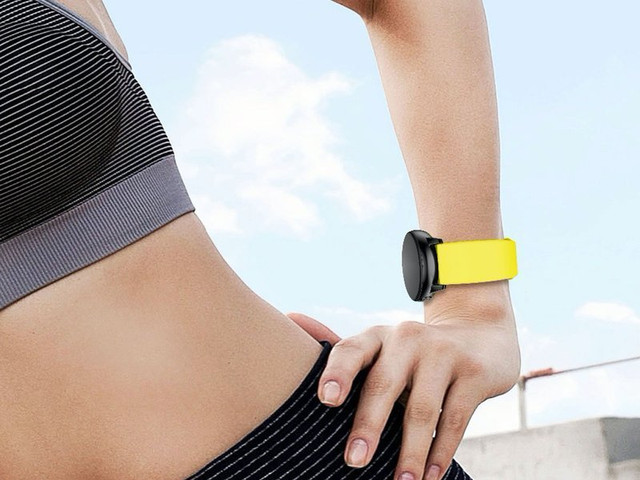 Alogy Gumowy Uniwersalny pasek sportowy soft band do smartwatcha 20mm Żółty