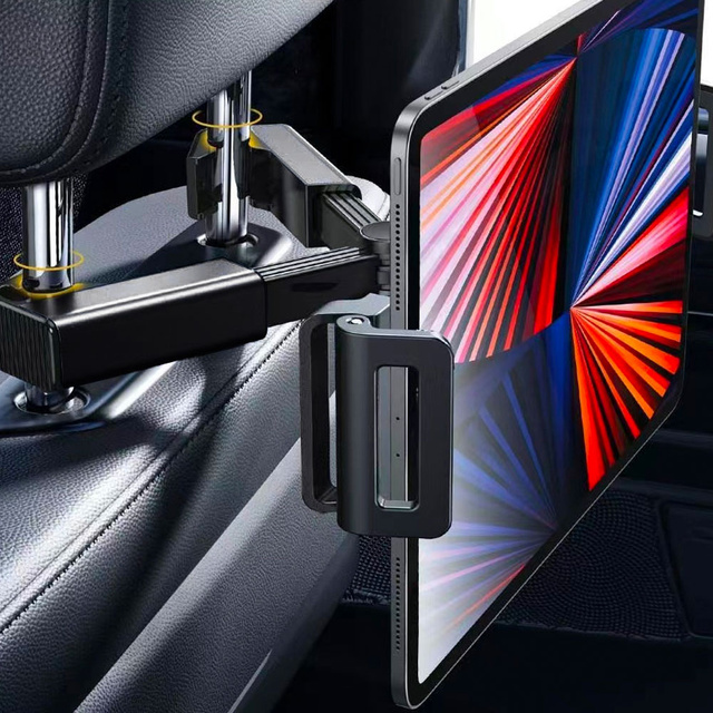 Alogy Uchwyt do samochodu na telefon/ tablet 4.7-12.9" Car Headrest Holder na zagłówek czarny