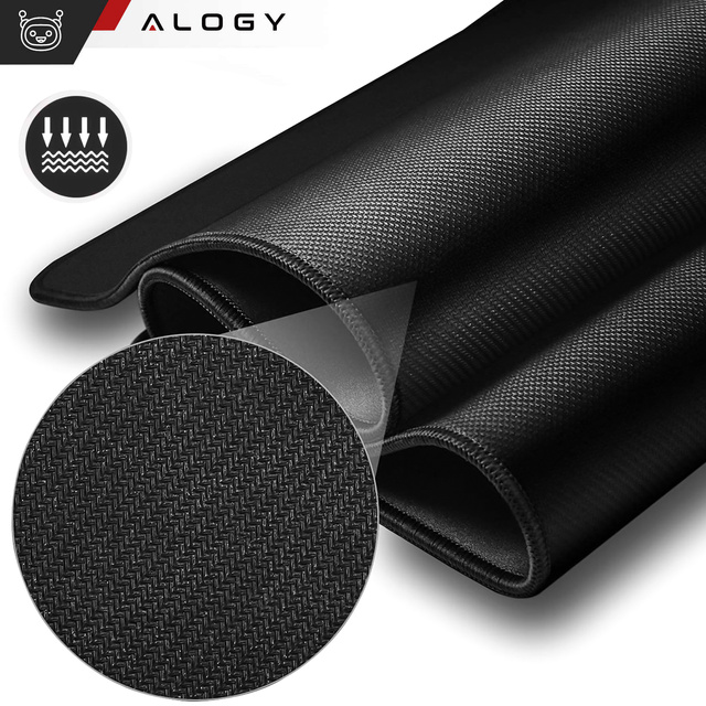 Alogy Podkładka na biurko pod myszkę mysz klawiaturę Mata ochronna antypoślizgowa XL 80x40 cm Czarna