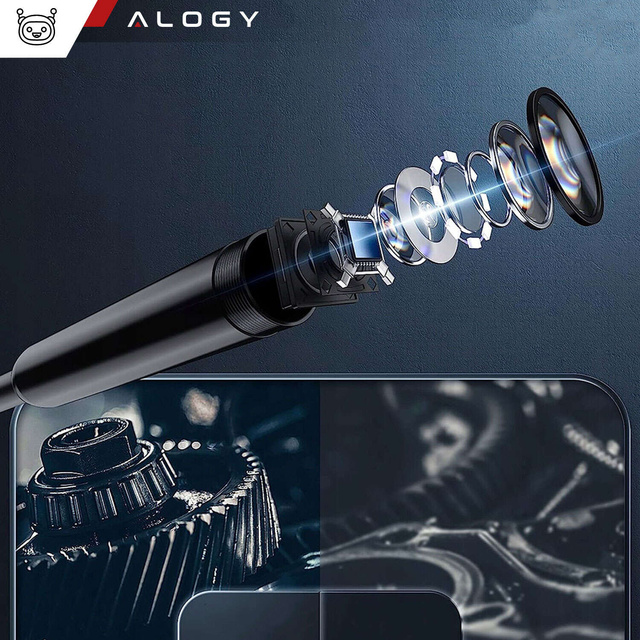 Alogy Hard Wire Kamera inspekcyjna endoskopowa micro USB + USB-C + USB Full HD 5m 8mm Endoskop