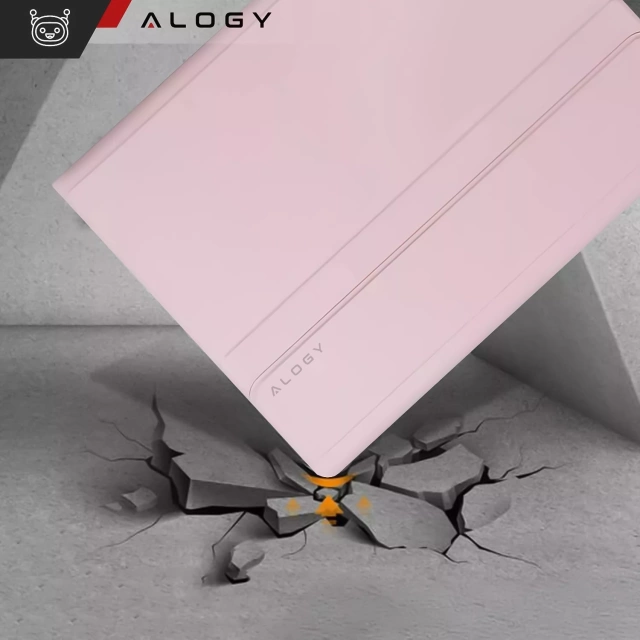 Etui z klawiaturą z miejscem na rysik do Samsung Galaxy Tab S9 FE 10.9" Alogy Keyboard Case Różowe + Szkło