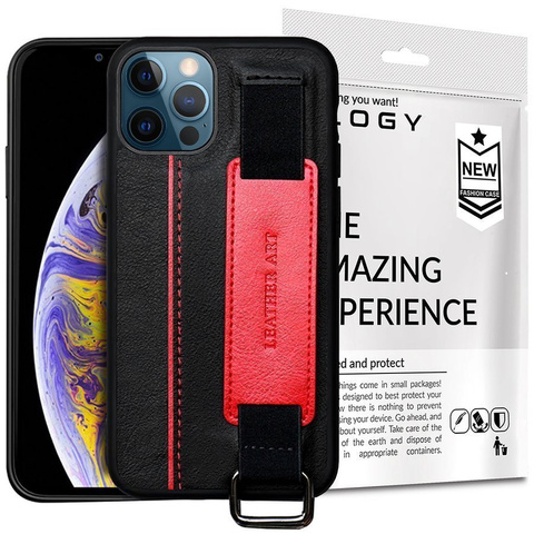 Alogy Etui na telefon obudowa Leather Case do iPhone 12 Pro Max 6.5 Czarne