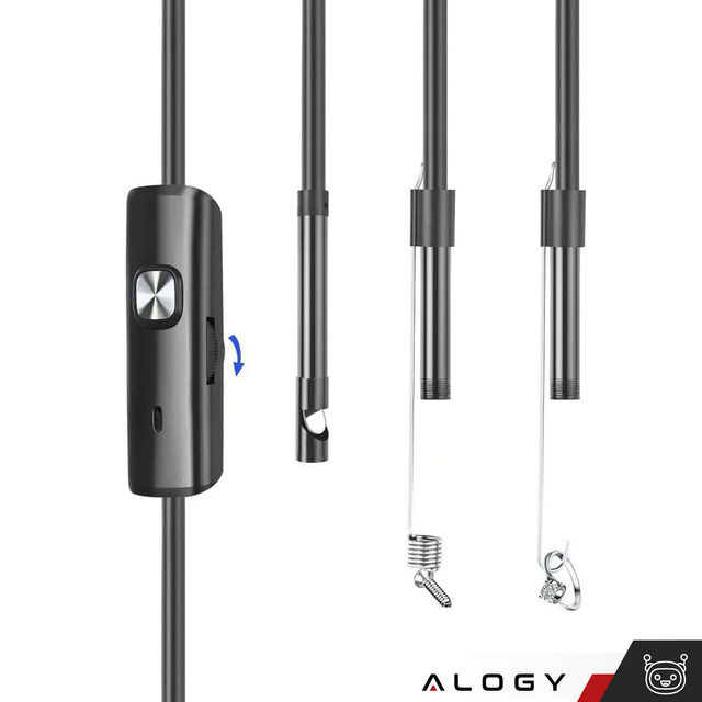 Alogy Hard Wire Kamera inspekcyjna endoskopowa micro USB + USB-C + USB Full HD 5m 8mm Endoskop