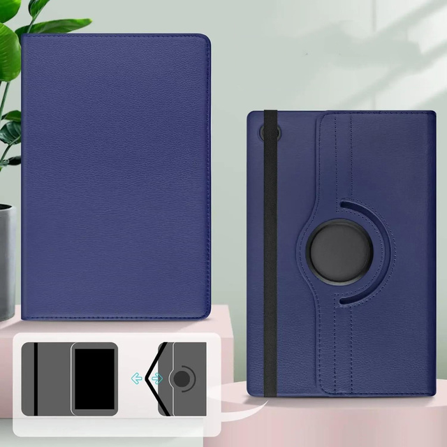 Alogy Etui do Samsung Galaxy Tab A9+ Plus 2023 11" (X210/X215/X216) obrotowe pokrowiec obudowa z klapką na tablet Case Granatowe