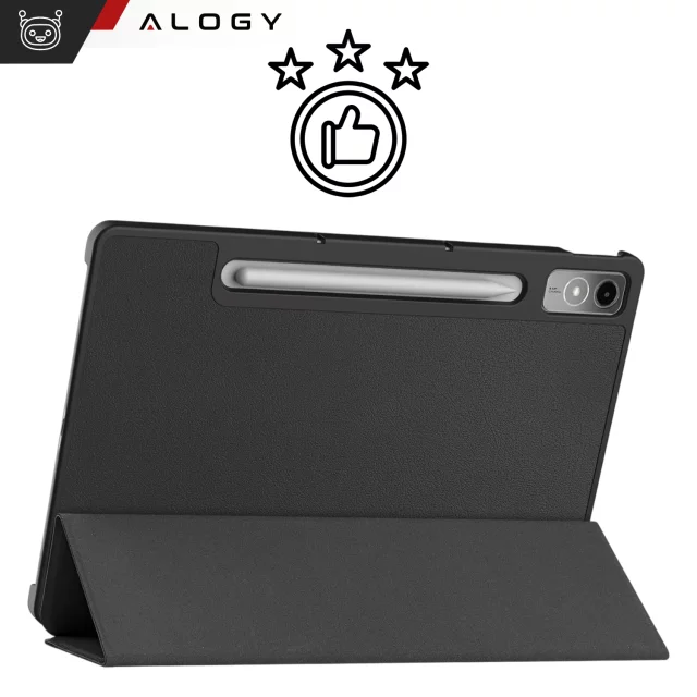 Etui ochronne do Lenovo Tab P12 12.7 TB-370 obudowa na tablet Alogy Book Cover Case Czarne + szkło