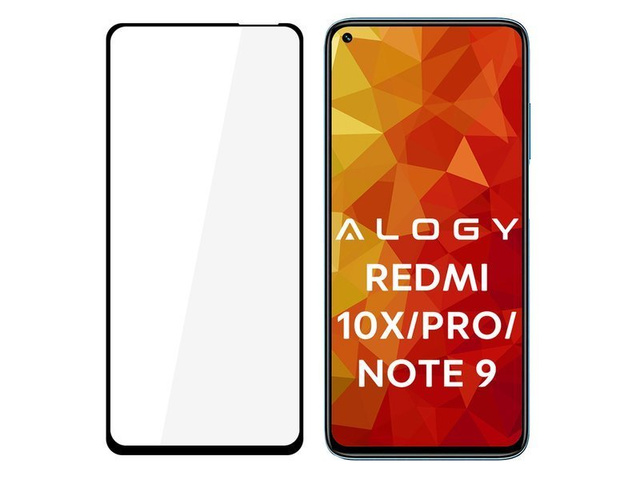 Alogy Szkło na telefon CF Full Glue do Xiaomi Redmi 10X/ 10X Pro/ Note 9