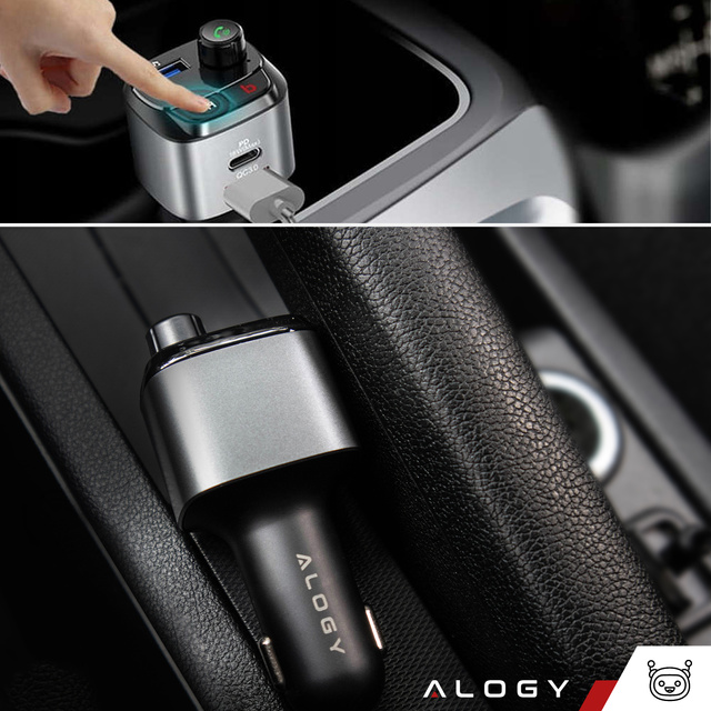 Alogy Transmiter samochodowy Bluetooth odtwarzacz MP3 nadajnik FM