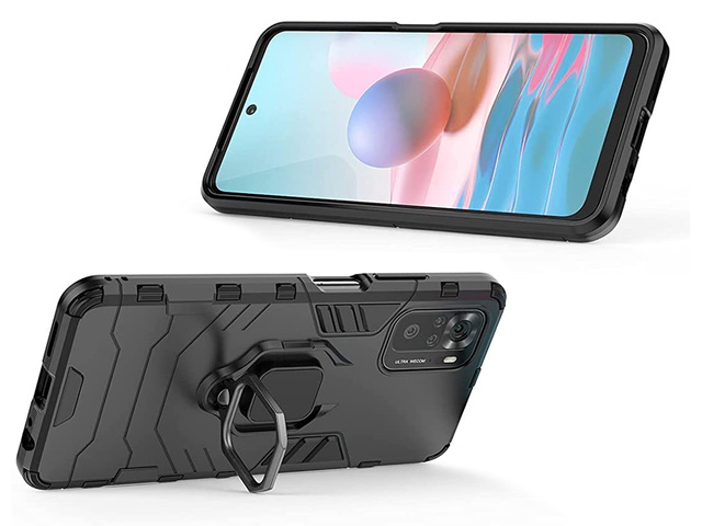 Alogy Etui na telefon Stand Ring Armor do Xiaomi Redmi Note 10/10s czarne