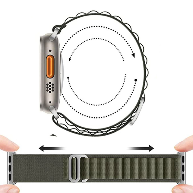 Alogy Pasek nylonowy Sport Strap do zegarka do Apple Watch 4/5/6/7/8/SE/Ultra (42/44/45/49mm) Zielony