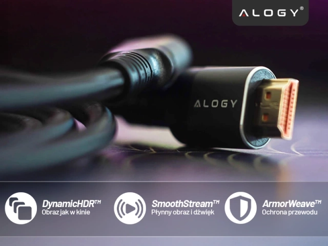 Alogy 8K Kabel HDMI 2.1 60Hz 48GBps 5m Czarny
