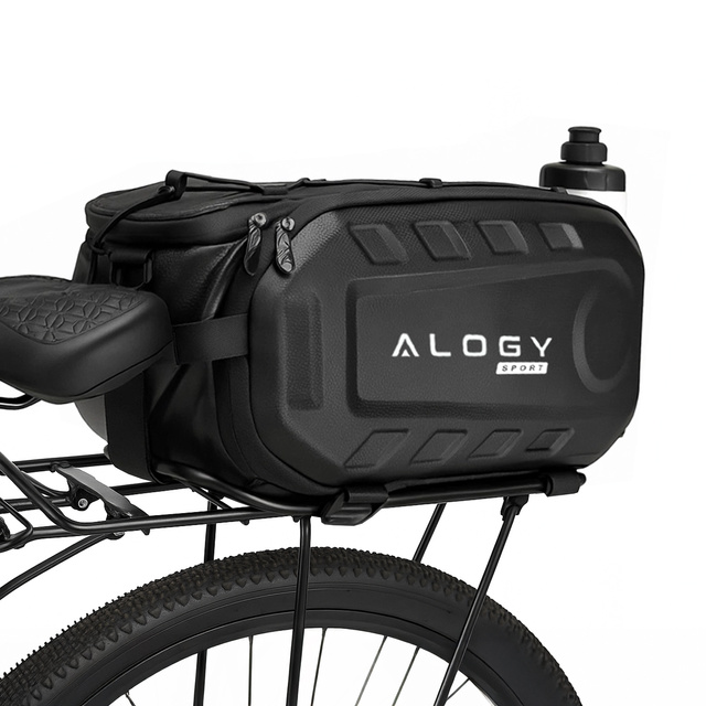 Torba sakwa rowerowa na bagażnik 17l kufer tylna wodoodporna czarna Alogy Sport RoadGear™ Czarna
