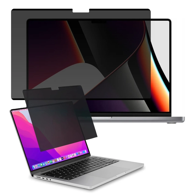 Magnetyczna folia prywatyzująca do Macbook Air 15" 2023-2025 – ochrona prywatności, łatwy montaż, pokrowiec do przechowywania, redukcja odblasków – Alogy SecureView™