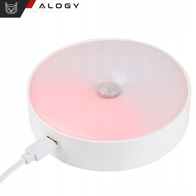 Alogy Lampka LED z czujnikiem ruchu Sensor Light Bezprzewodowa lampa nocna oświetlenie meblowe Światło ciepłe