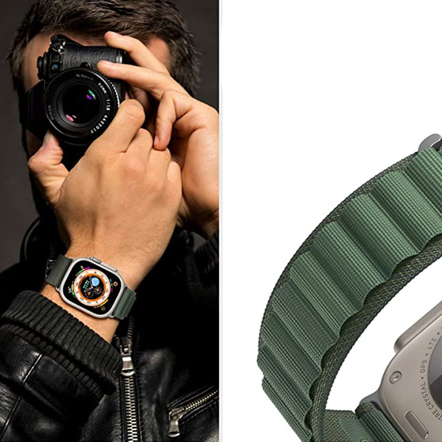Alogy Pasek nylonowy Sport Strap do zegarka do Apple Watch 4/5/6/7/8/SE/Ultra (42/44/45/49mm) Zielony