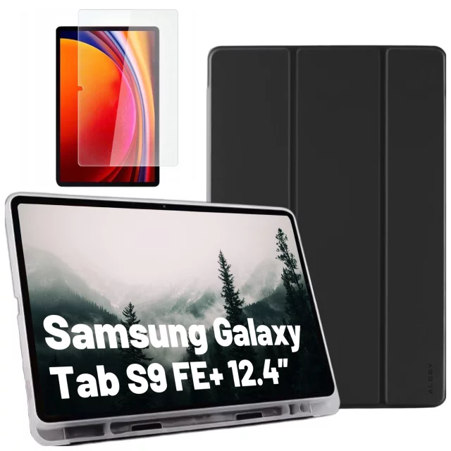 Etui ochronne do Samsung Galaxy Tab S9 FE+ 12.4" Alogy Book Cover Case obudowa na tablet Czarne