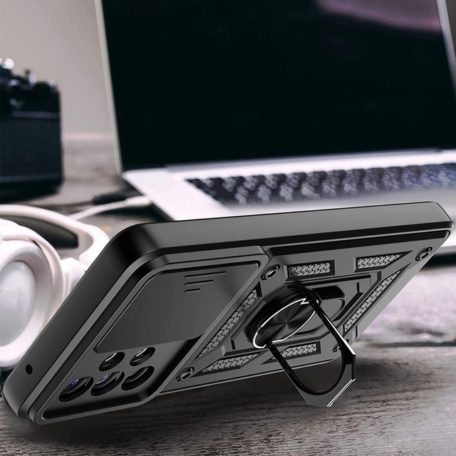 Alogy Camshield Stand Ring Etui na telefon z osłonką na aparat do Samsung Galaxy A73 / A73 5G