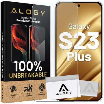 Szkło hybrydowe do Samsung Galaxy S23 Plus na ekran Alogy Flexi Glass 9H Case Friendly płaskie na ekran