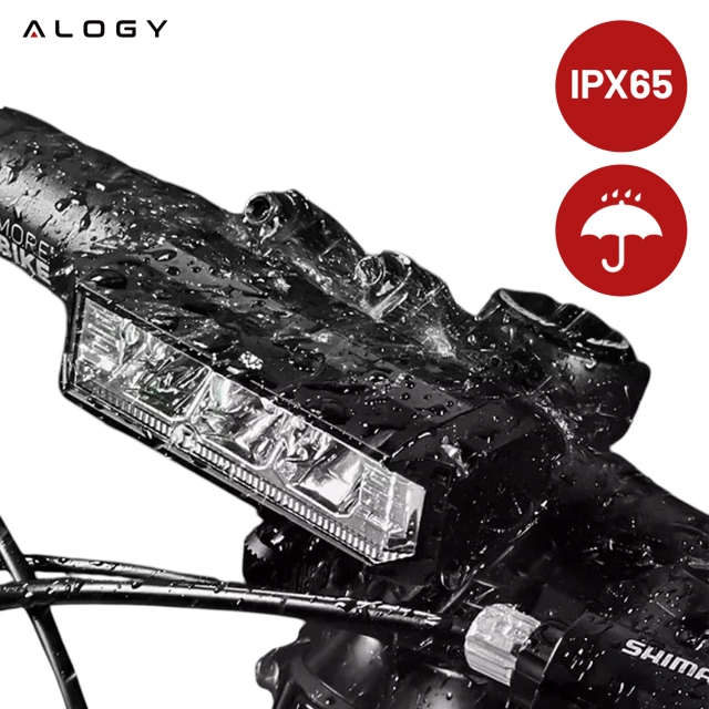 Alogy 610 Lampka rowerowa przednia halogen LED światło oświetlenie roweru na przód rower kierownicę Mocna 900lm czarna